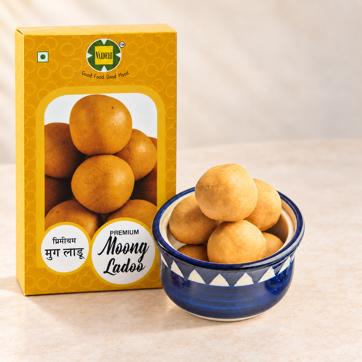 Moong Ladoo - With Sugar